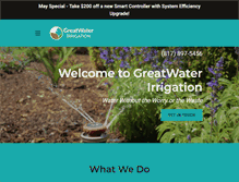 Tablet Screenshot of greatwaterirrigation.com